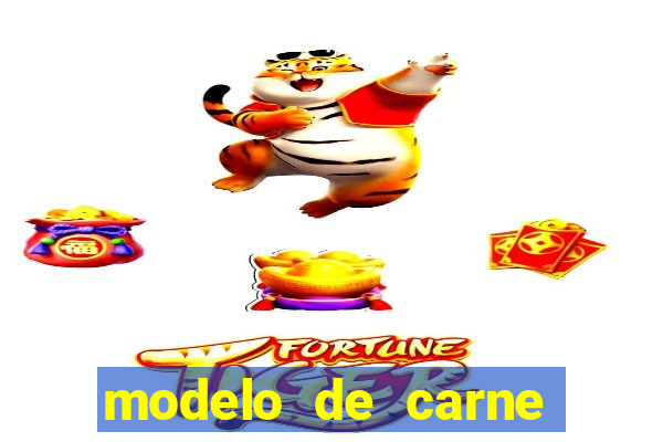 modelo de carne para pagamento